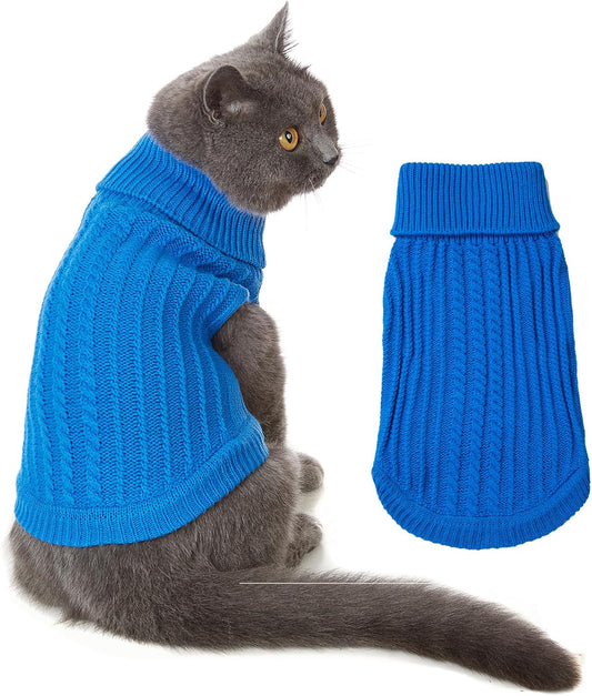 Cat Knit Sweater- Blue